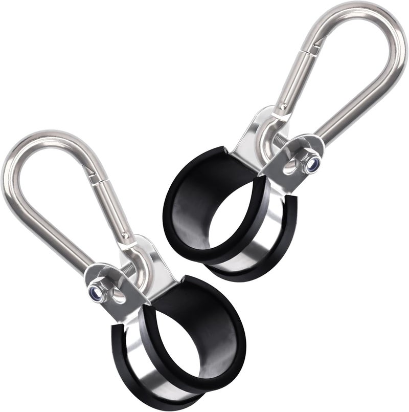 YiaChuii Hanger Bracket Assembly 2 Pack, Stainless Steel Airpower Line Clamp for 3-in-One Wrap Air Hose Lines for Tractor Trailer Semi Truck - Image 1